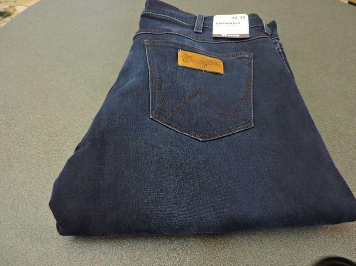 jeans invernali con fodera felpata per uomo wrangler...fino alla taglia 62